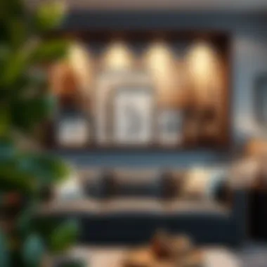 Contemporary 24x36 shadow box filled with artistic decorations and natural elements