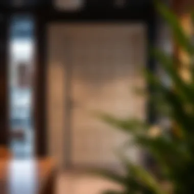 15 Pane Door Enhancing Commercial Space Stylish 15 pane door used in a business setting