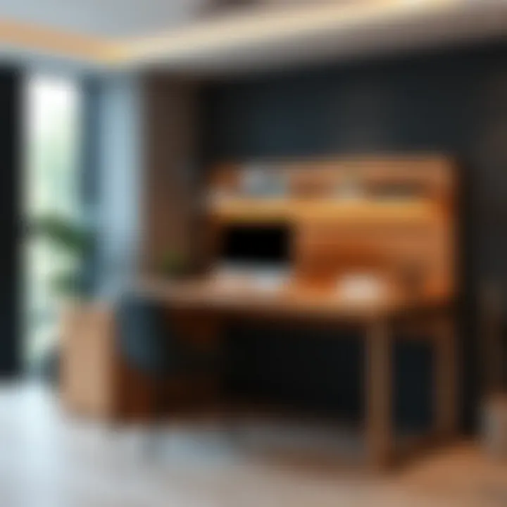 Material options for two-tier desks highlighting durability and style
