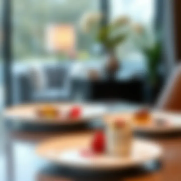 Artistic Presentation of Dessert in Modern Dining An artistic view of a 6-inch dessert plate capturing the essence of contemporary dining.