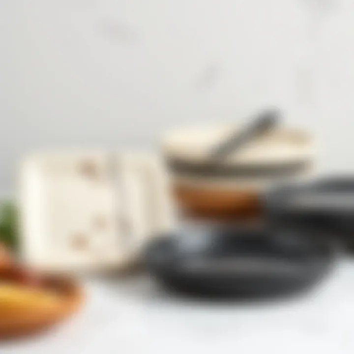 Diverse Materials of Dessert Plates A variety of 6-inch dessert plates showcasing different materials and finishes.