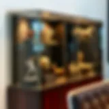 Showcasing Collectibles in Style Elegant display of collectibles in a modern acrylic case