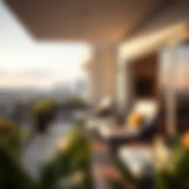 Contemporary balcony design integrating recliners