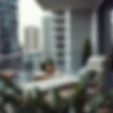 Balcony Recliner in Modern Urban Setting Elegant balcony recliner complementing urban aesthetics