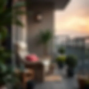 Inviting balcony space featuring a cozy recliner