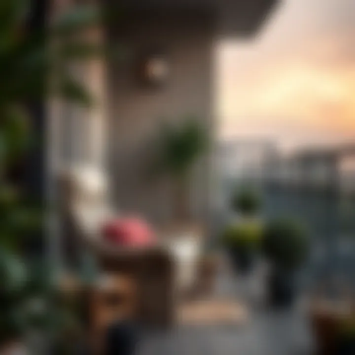 Inviting balcony space featuring a cozy recliner