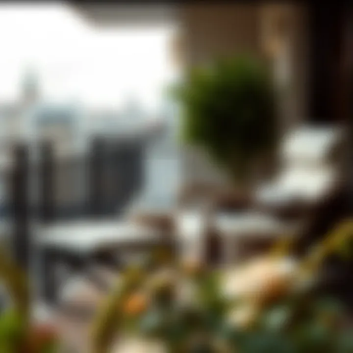 Stylish balcony recliner showcasing material selection