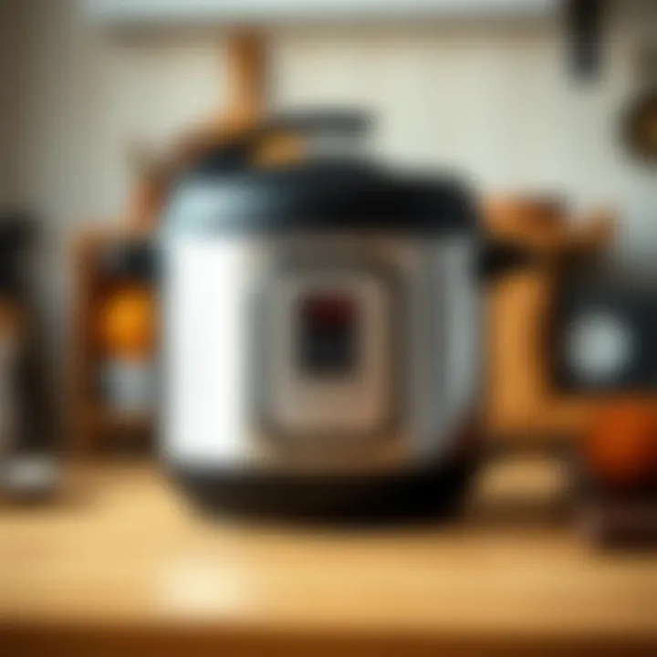 Maintenance tips illustrated for a compact pressure cooker