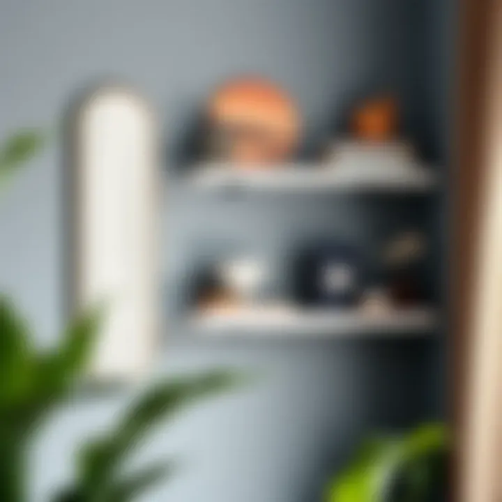 Variety of materials used in corner mirror shelves