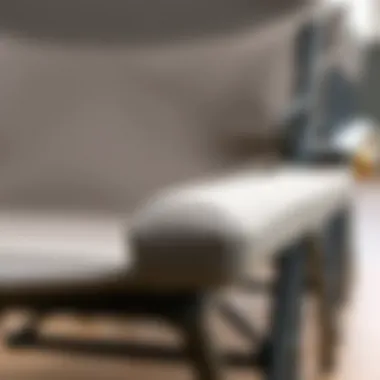 Close-Up of Gray Folding Chair Design Features Close-up of gray folding chair's design features and materials