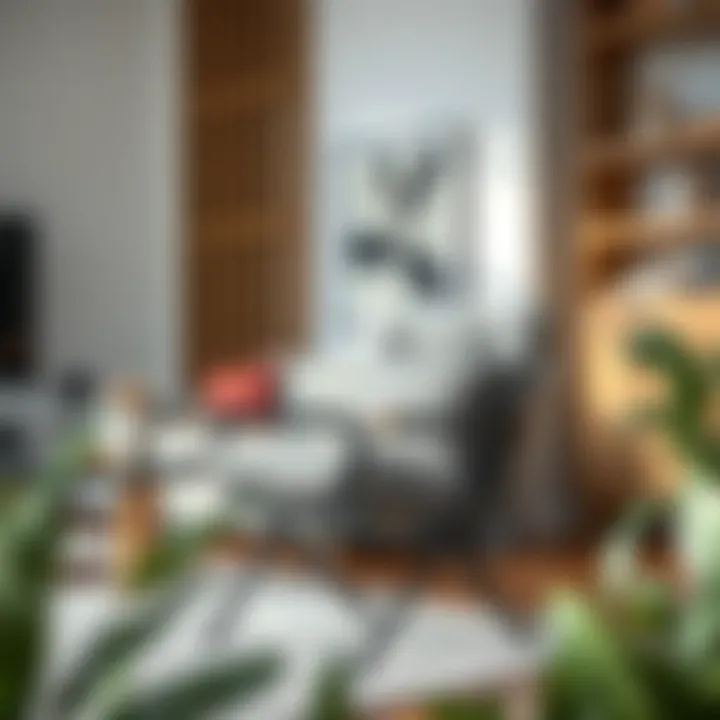 Stylish Gray Folding Chair in Modern Living Room Stylish gray folding chair in a modern living room setting