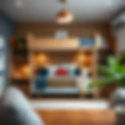 Contemporary loft bed design with integrated workspace