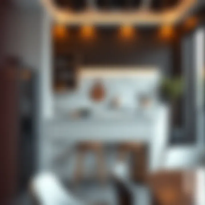 Elegant portable kitchen counter with a chic design