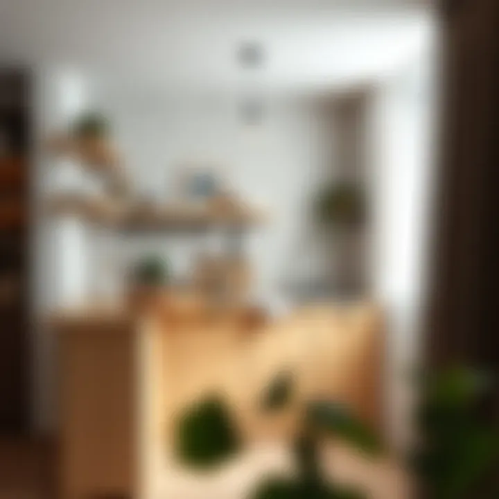 Stylish portable kitchen counter complementing home decor