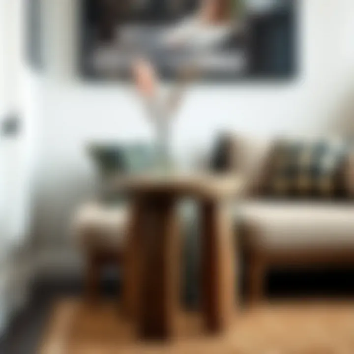 Rustic Small Round Stool Table in Contemporary Decor Chic small round stool table made of reclaimed wood showcasing rustic charm