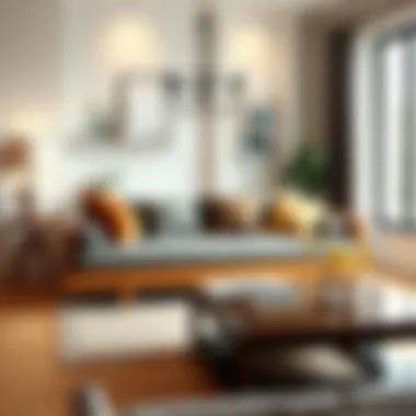 Elegant wood chaise lounge set displayed in a stylish living room