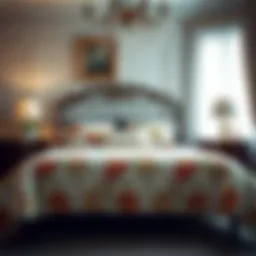 Charming floral duvet cover for queen bed