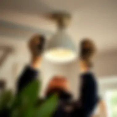 Practical Installation Insights Installation process of a small ceiling fixture highlighting practical considerations