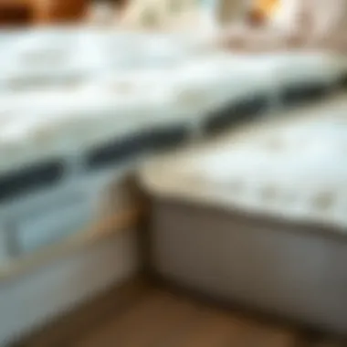 Diverse Mattress Materials Close-up of various mattress materials and textures