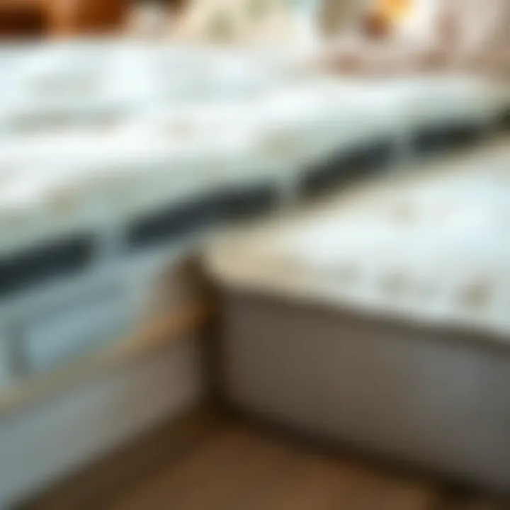 Diverse Mattress Materials Close-up of various mattress materials and textures