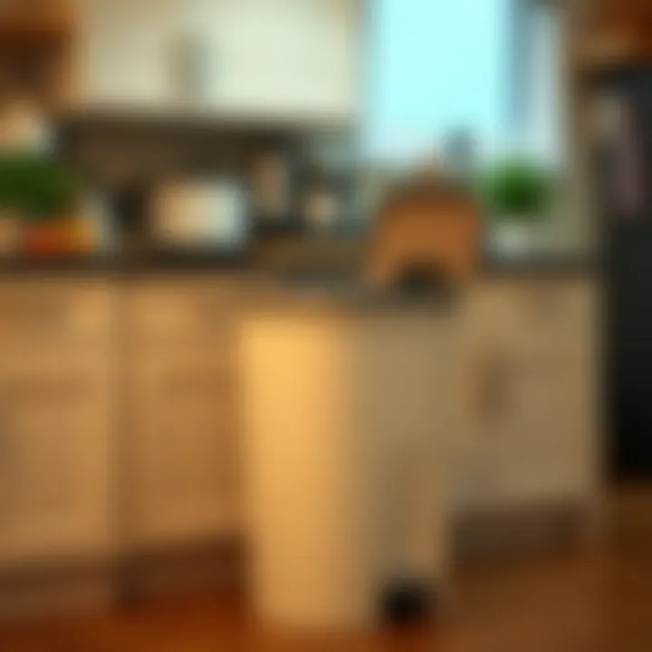 Functional features of a kitchen trash can