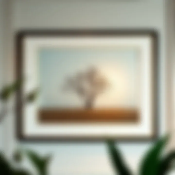 Elegant display of a 6x9 matted frame showcasing art