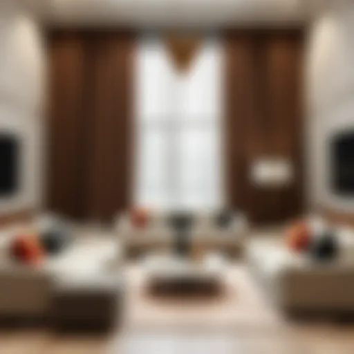 Sophisticated Living Room Decor with 52-Inch Curtains Elegant living room featuring 52-inch long curtains