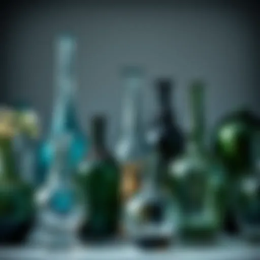Elegant assortment of glass vases showcasing different shapes and sizes