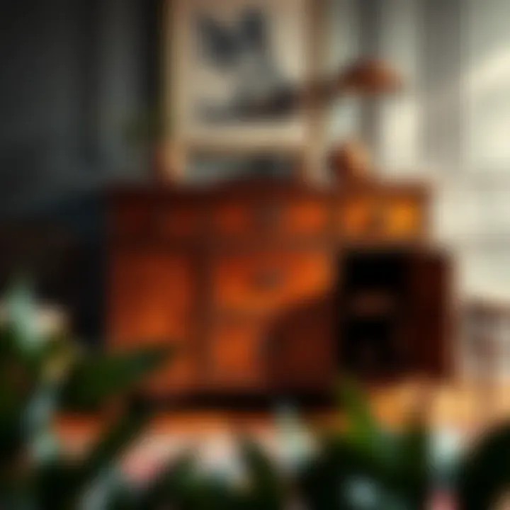 Vintage chest showcasing intricate detailing