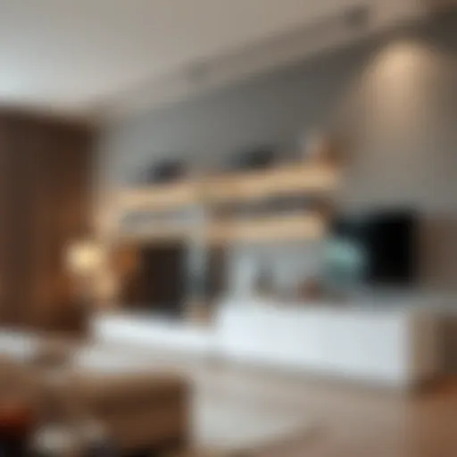 Elegant wall track storage system showcasing sleek design and functionality