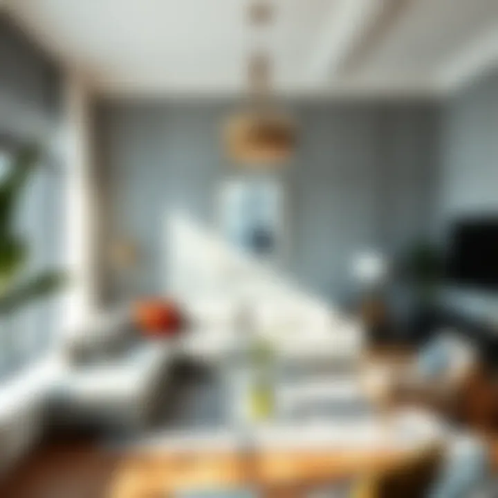 Stylish living room featuring faux subway tile as a design element