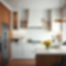 Elegant faux subway tile paneling in a modern kitchen setting