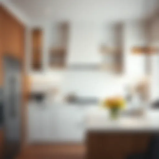 Modern Kitchen with Faux Subway Tile Paneling Elegant faux subway tile paneling in a modern kitchen setting