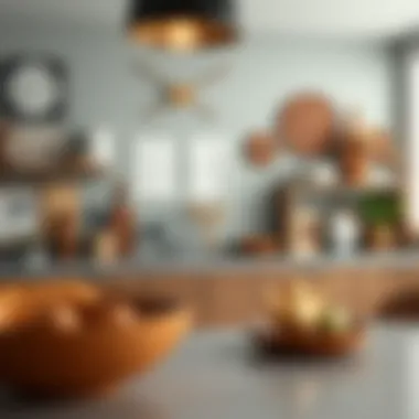 Artistic Elements in Kitchen Wall Decor Visually striking kitchen wall with artistic elements