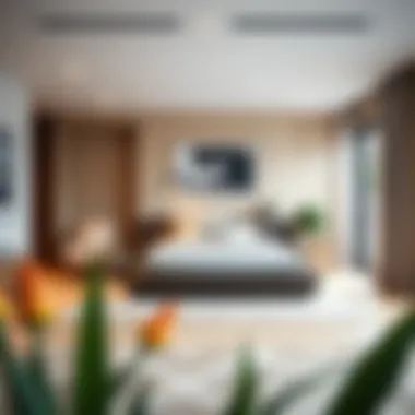 Enhancing Bedroom Aesthetics with Floating Furniture Aesthetic impact of a floating chest of drawers in a contemporary bedroom