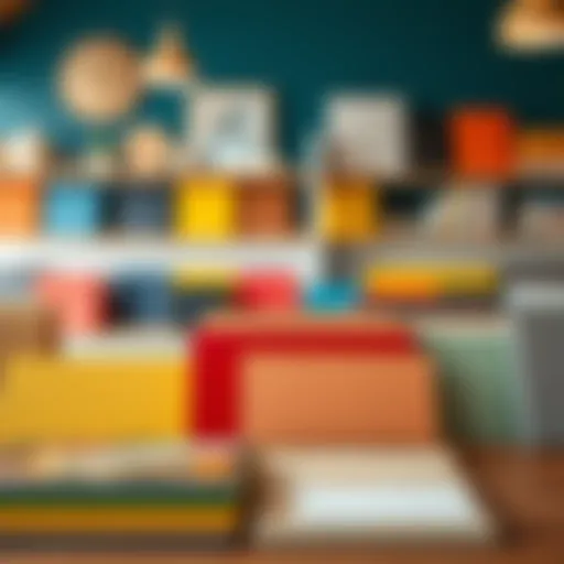 Aesthetic Display of Formica Samples Colorful Formica samples arranged aesthetically