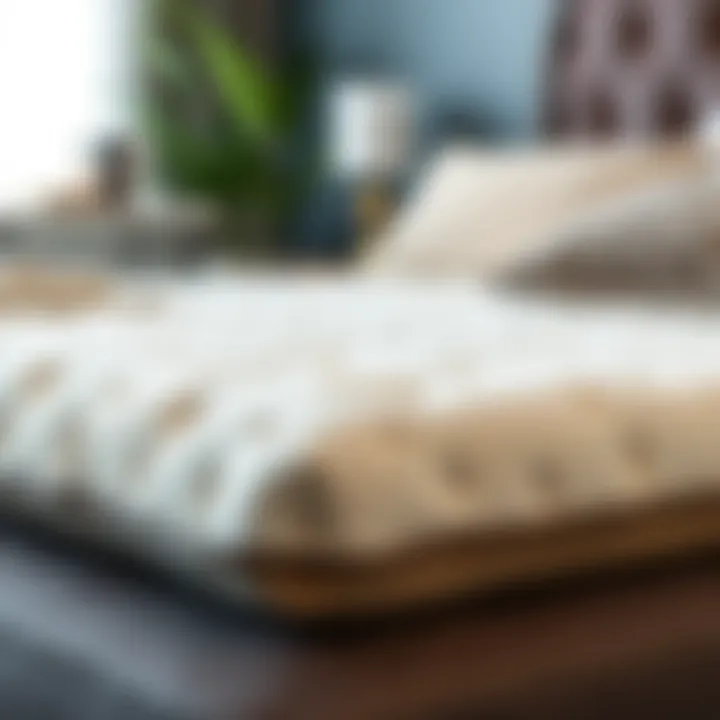 Luxury Memory Foam Pillow Topper Close-up view of a high-quality memory foam pillow topper