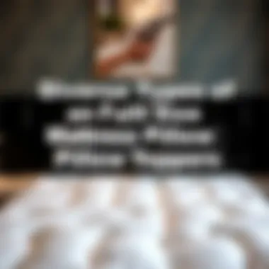 Diverse Types of Full Size Mattress Pillow Toppers Illustration of various types of full size mattress pillow toppers