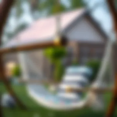 Close-up of durable materials used in hammock swing stands