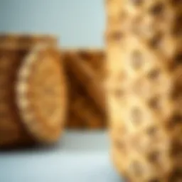 Elegant woven basket showcasing intricate patterns