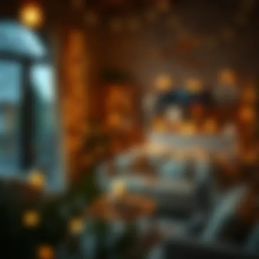 Creating Warmth with String Lights Cozy living room adorned with warm string lights