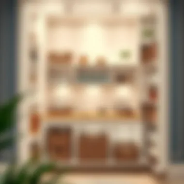 Elegant modular pantry shelving arrangement showcasing versatility and style