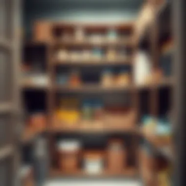 Creative use of vertical space in a compact pantry with stylish organizers