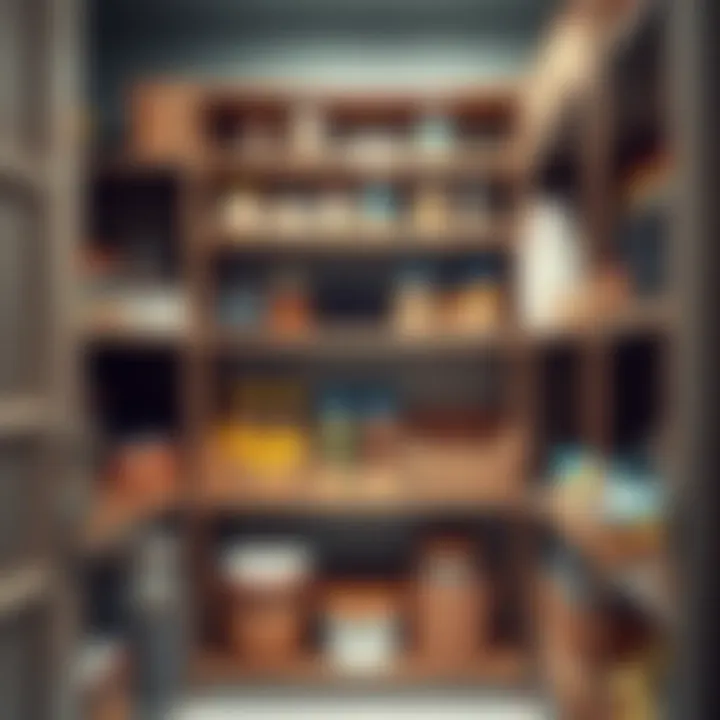 Creative use of vertical space in a compact pantry with stylish organizers