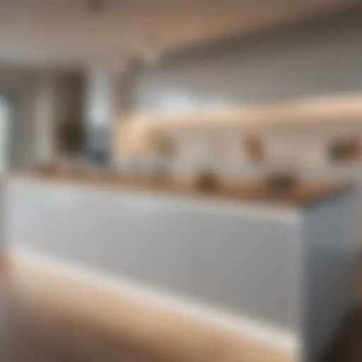 Elegant under counter lighting illuminating a modern kitchen