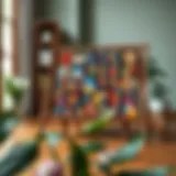 Wooden Elegance in Puzzle Stands Elegant wooden jigsaw puzzle stand showcasing a beautifully completed puzzle