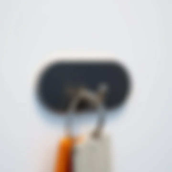 Sleek and Stylish: Modern Metal Key Hook Modern metal key hook with sleek design