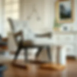 Elegant floor protector designed for large chair legs