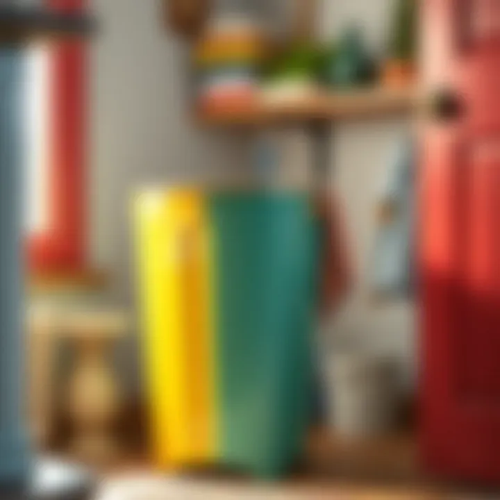 Vibrant Metal Hamper Adding Flair to Laundry Areas Decorative metal hamper with vibrant colors