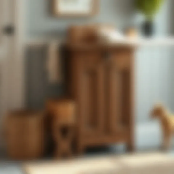 Elegant Wooden Hamper for a Rustic Touch Wooden laundry hamper with an elegant finish